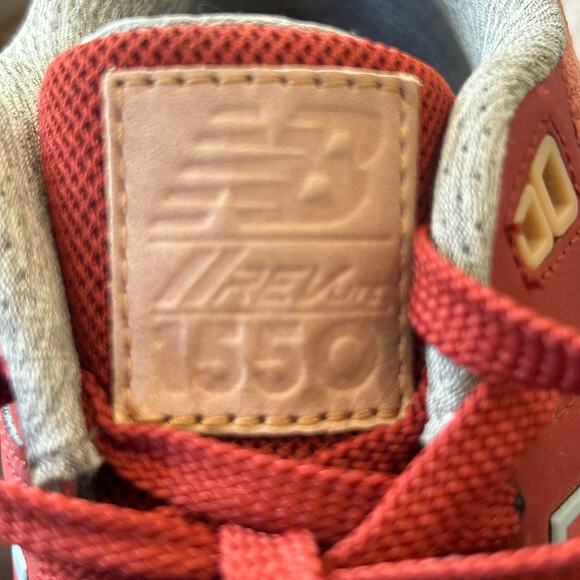 New‎ Balance 1550 Revlite Sneakers Mens 7.5 Red Clay Suede Low Top Athleisure - Picture 11 of 13